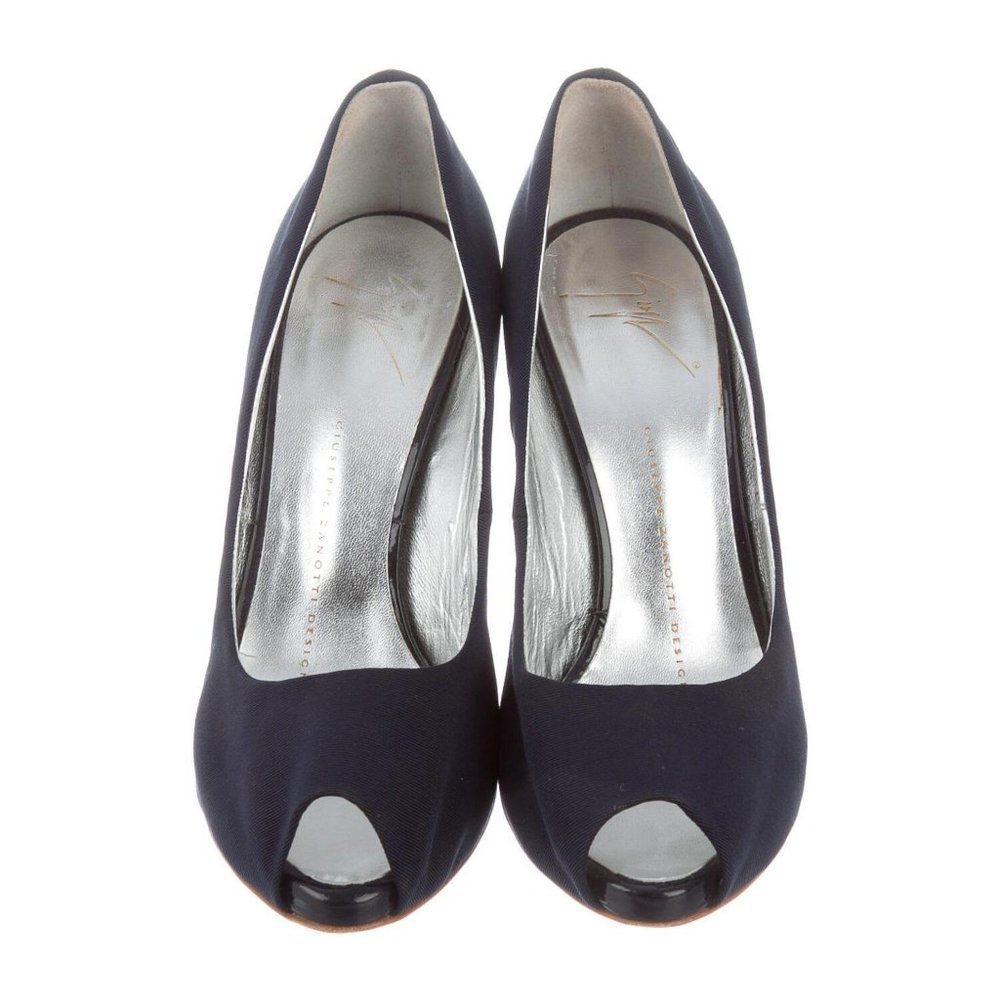 GIUSEPPE Zanotti Black Peep-Toe Rainbow Pumps Retail $1295 Size 7 - Picture 4 of 5